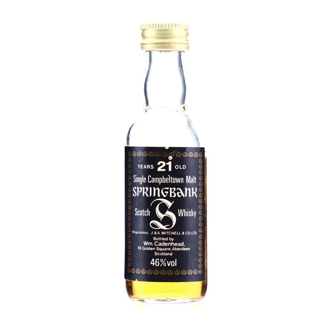 Springbank 21 Year Old Cadenhead's Miniature
