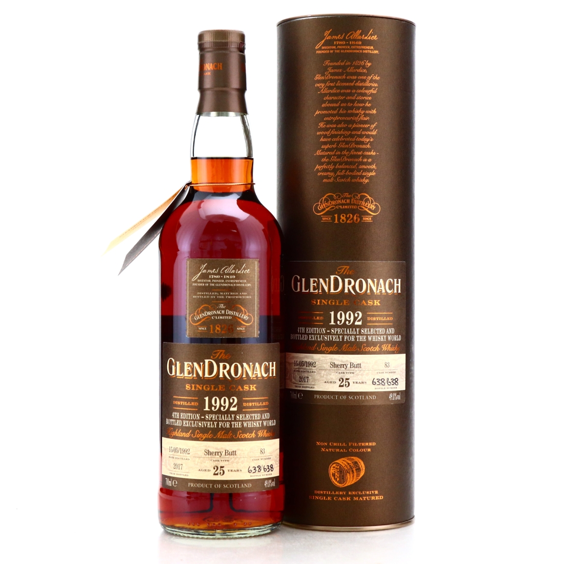 Glendronach 1992 Single Sherry Cask 25 Year Old #83 / The Whisky World