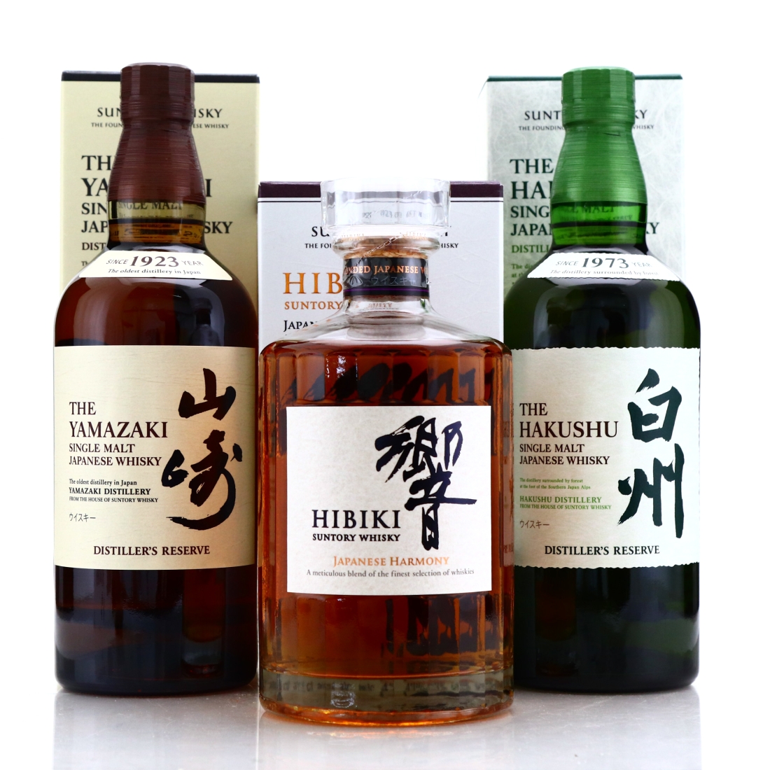 Yamazaki, Hakushu & Hibiki 3 x 70cl