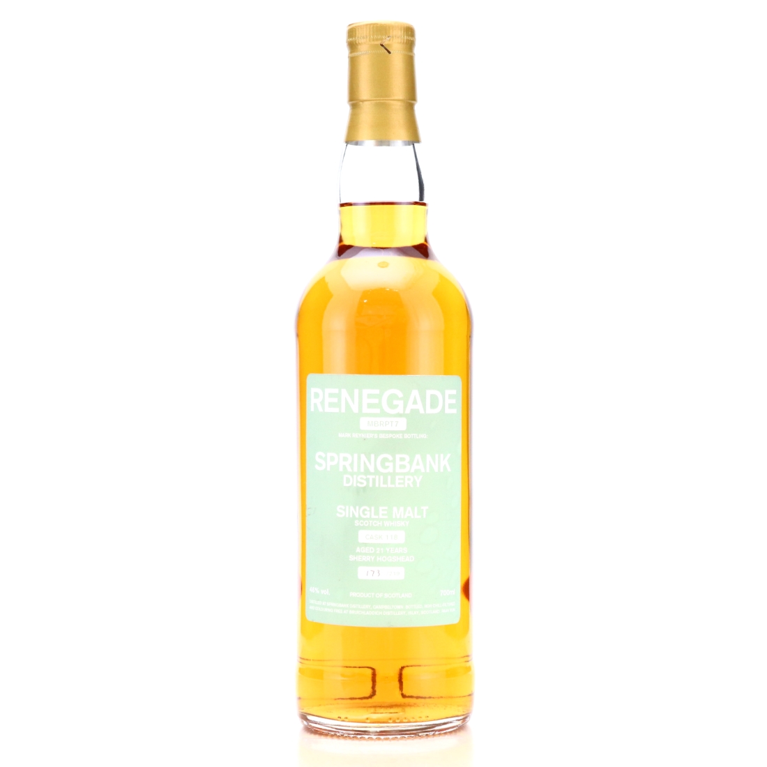 Springbank 21 Year Old Renegade / MBRPT7
