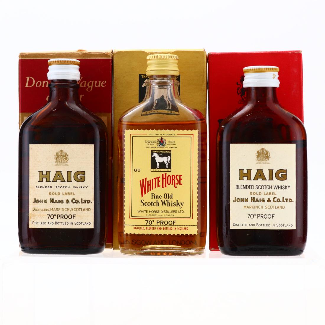Haig & White Horse Miniature 1960s x 3 Whisky | Whisky Auctioneer