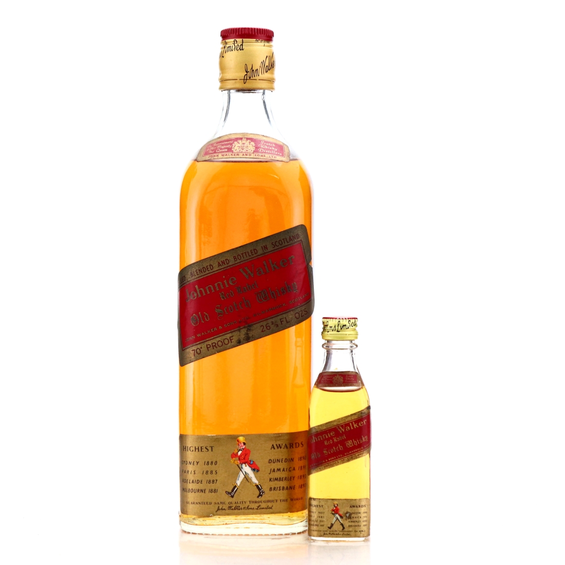 Johnnie Walker Red Label with Miniature 1960s