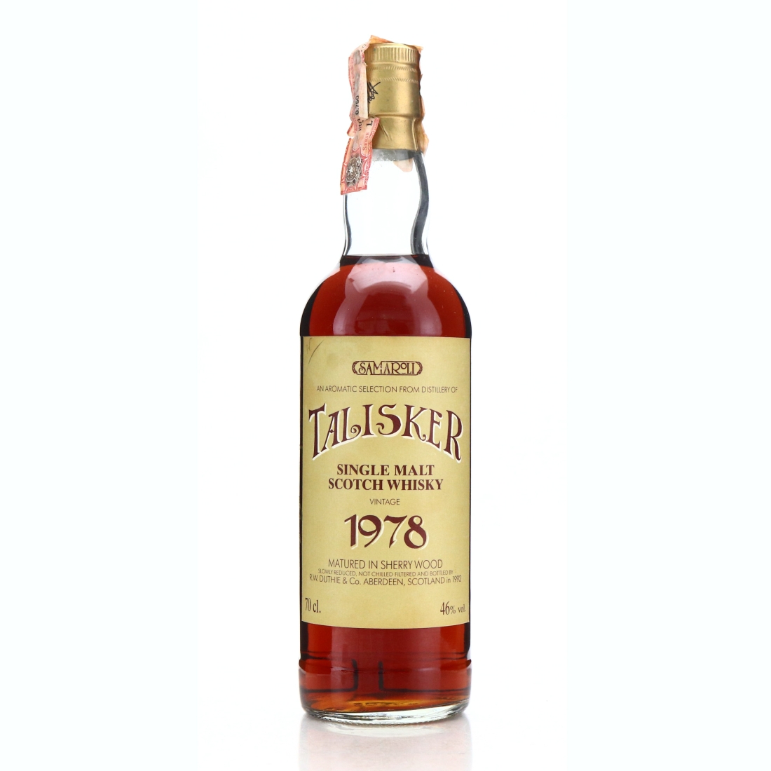 Talisker 1978 Samaroli Sherry Wood / Curved Distillery Label - Signed by Silvano Samaroli