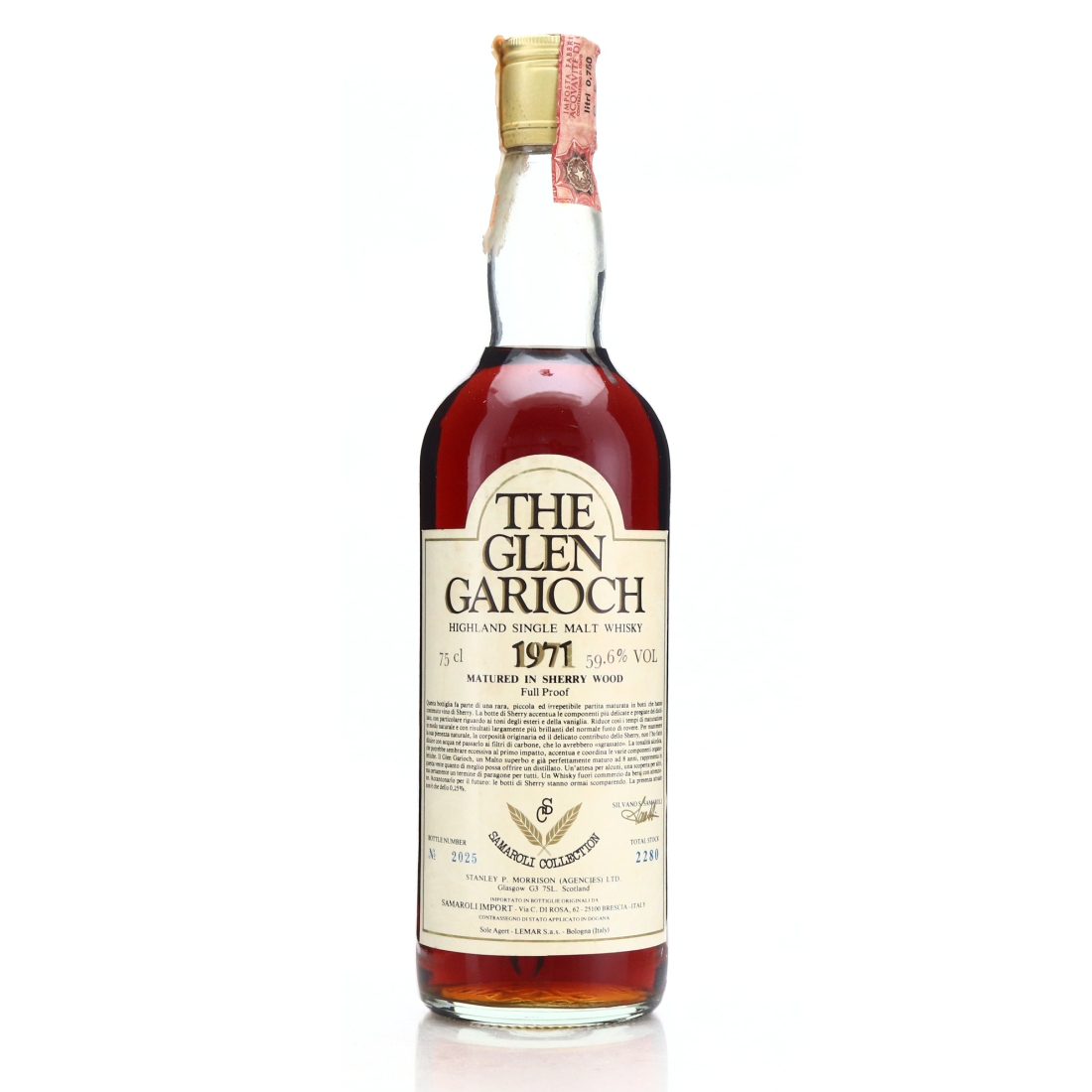 Glen Garioch 1971 Samaroli Collection Sherry Wood Full Proof / Signed by Silvano Samaroli