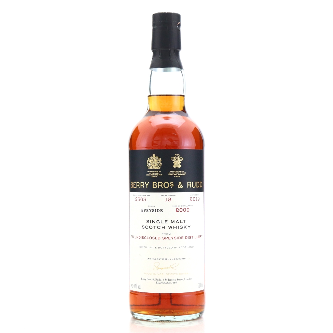 Speyside Single Malt 2000 Berry Brothers and Rudd 18 Year Old