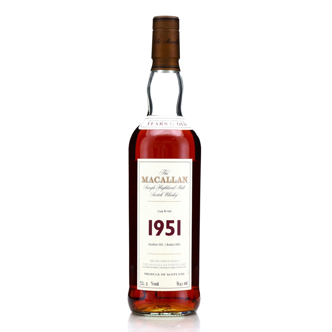 Macallan 1951 Fine and Rare 51 Year Old