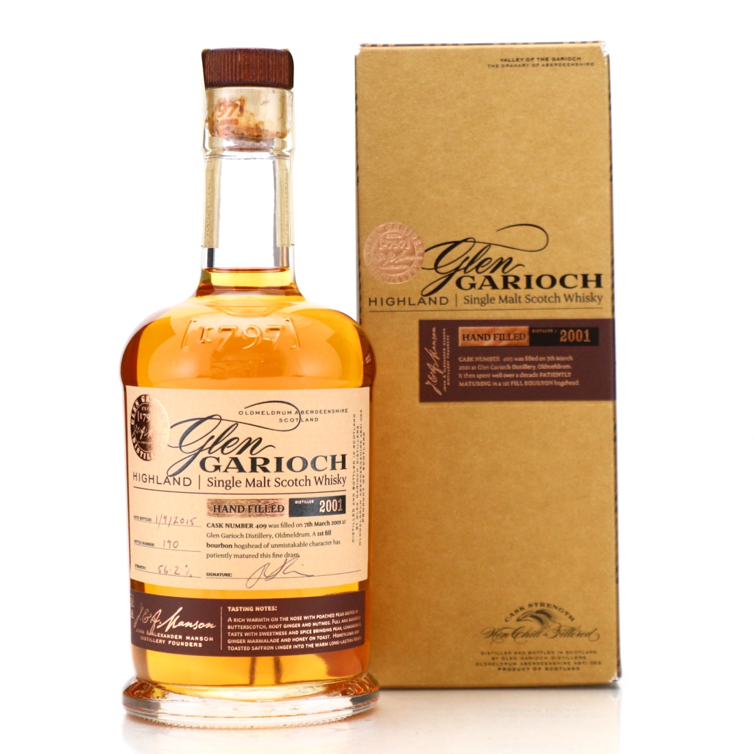 Glen Garioch 2001 Hand Filled Cask #409 / 1st Fill Bourbon