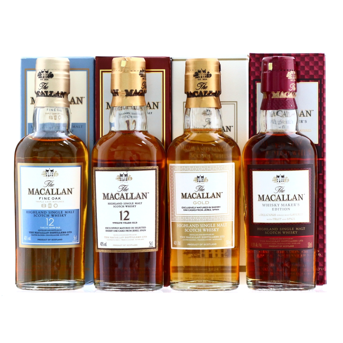 Macallan Miniatures x 4