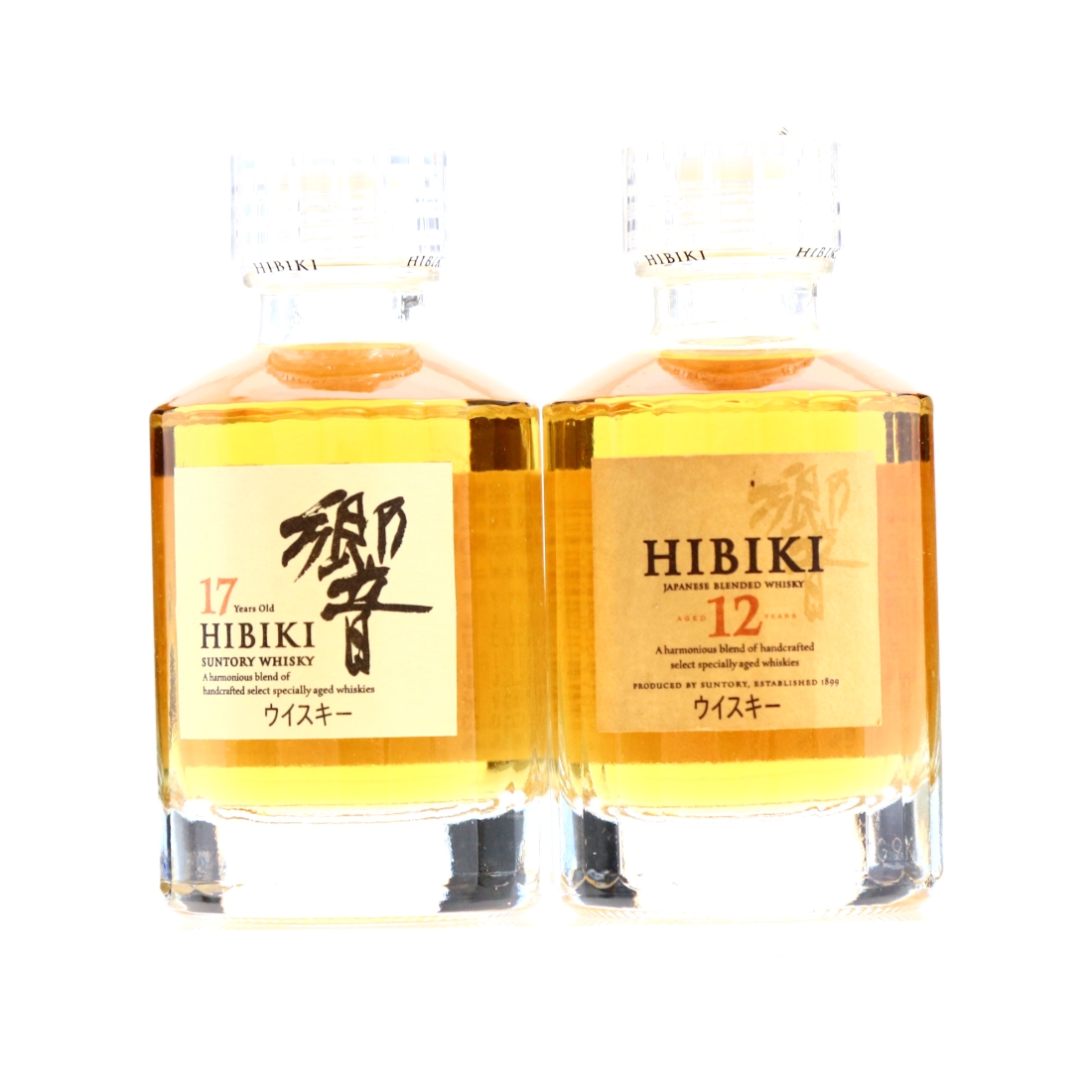 Hibiki 12 & 17 Year Old Miniature x 2