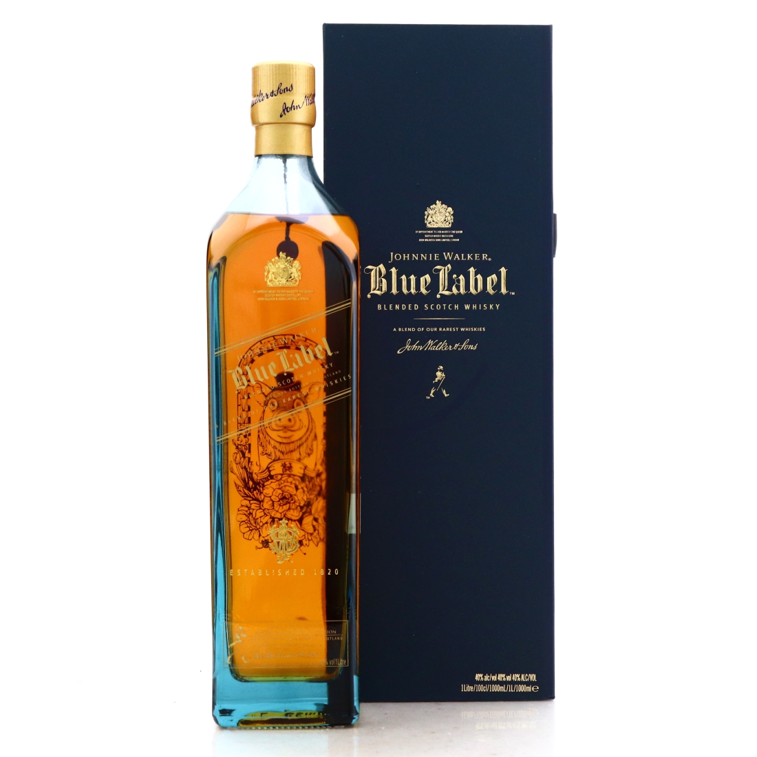 Johnnie Walker Blue Label Zodiac Series 1 Litre / Pig Edition