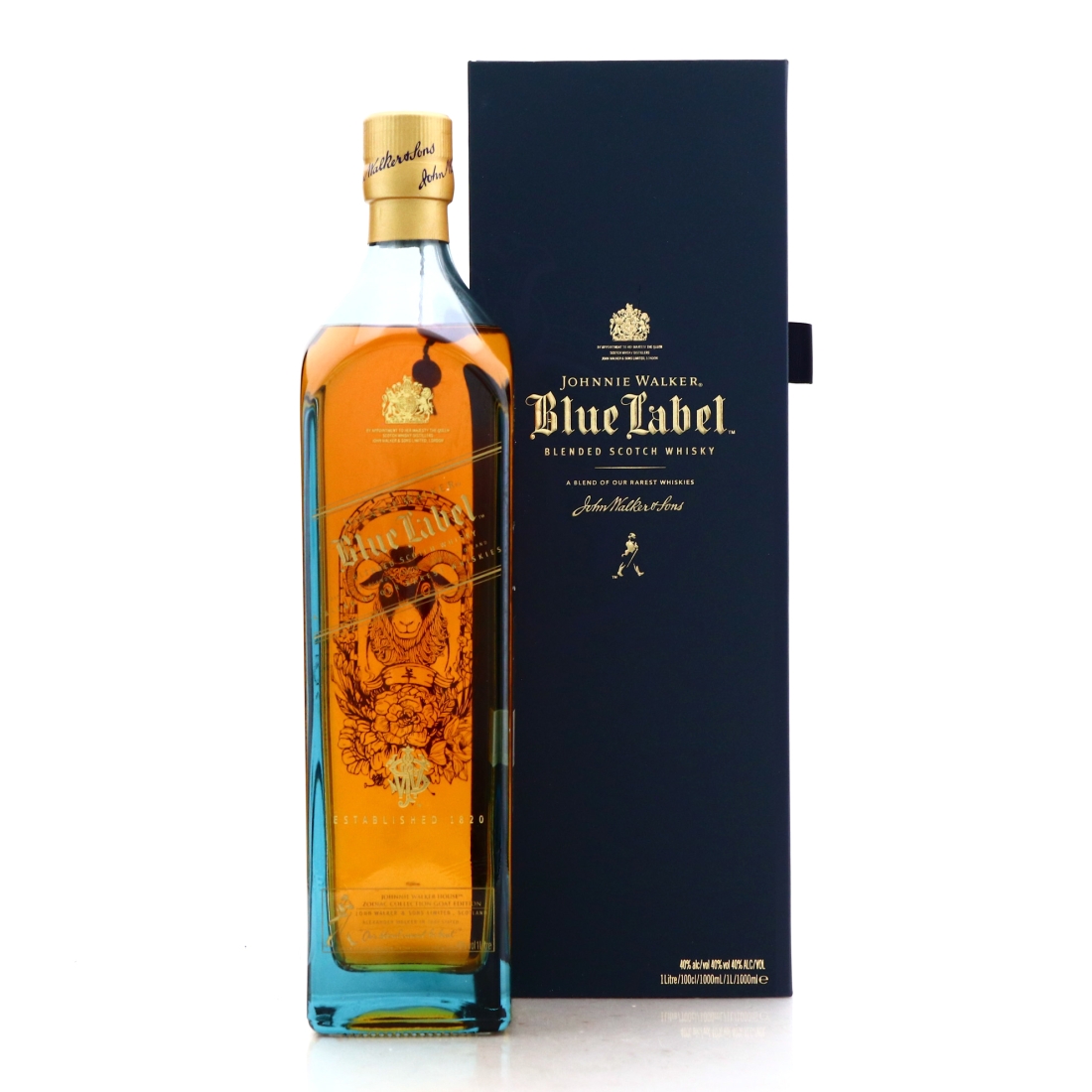 Johnnie Walker Blue Label Zodiac Series 1 Litre / Goat Edition