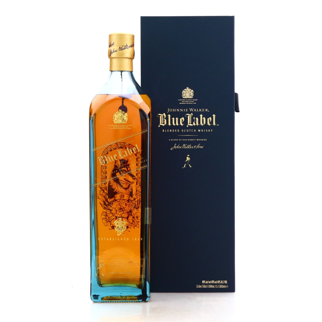 Johnnie Walker Blue Label Zodiac Series 1 Litre / Dog Edition