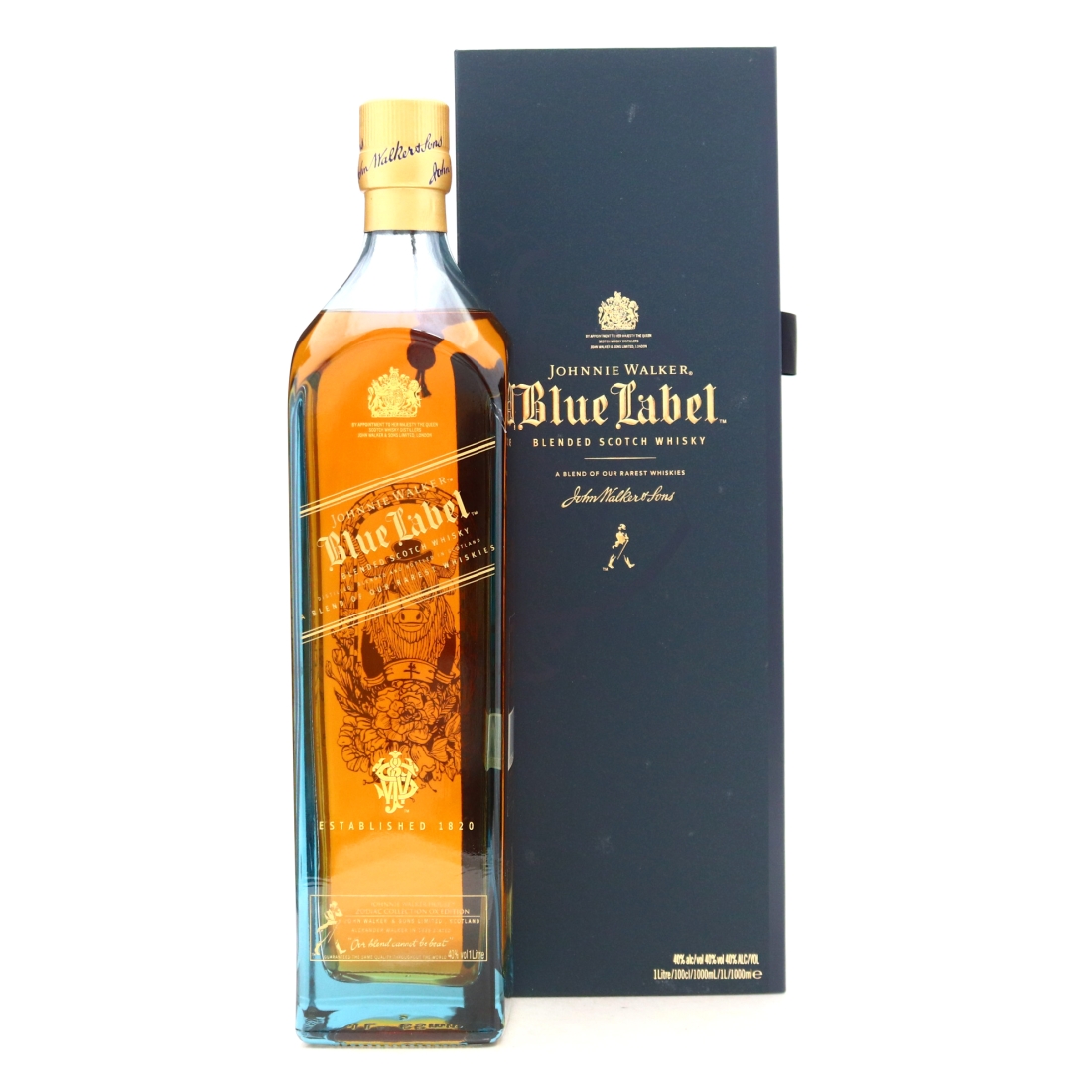 Johnnie Walker Blue Label Zodiac Series 1 Litre / Ox Edition