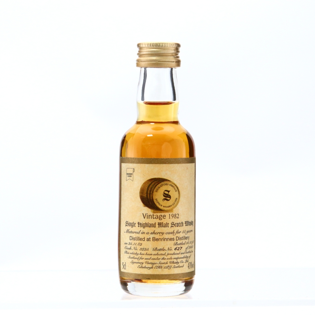 Benrinnes 1982 Signatory Vintage 15 Year Old Miniature