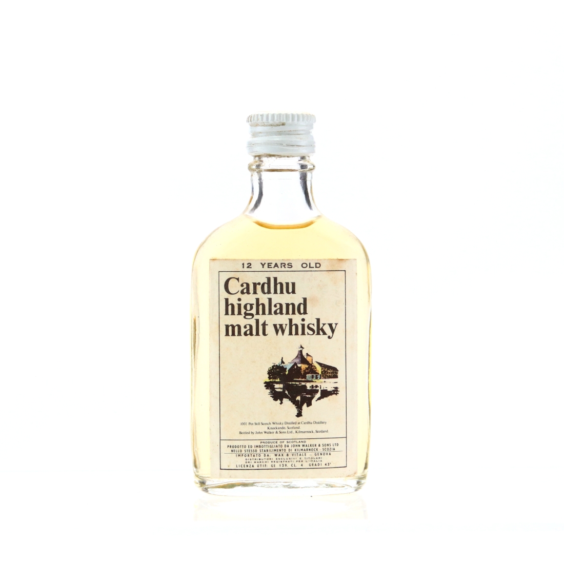Cardhu 12 Year Old John Walker and Sons Miniature 1970s