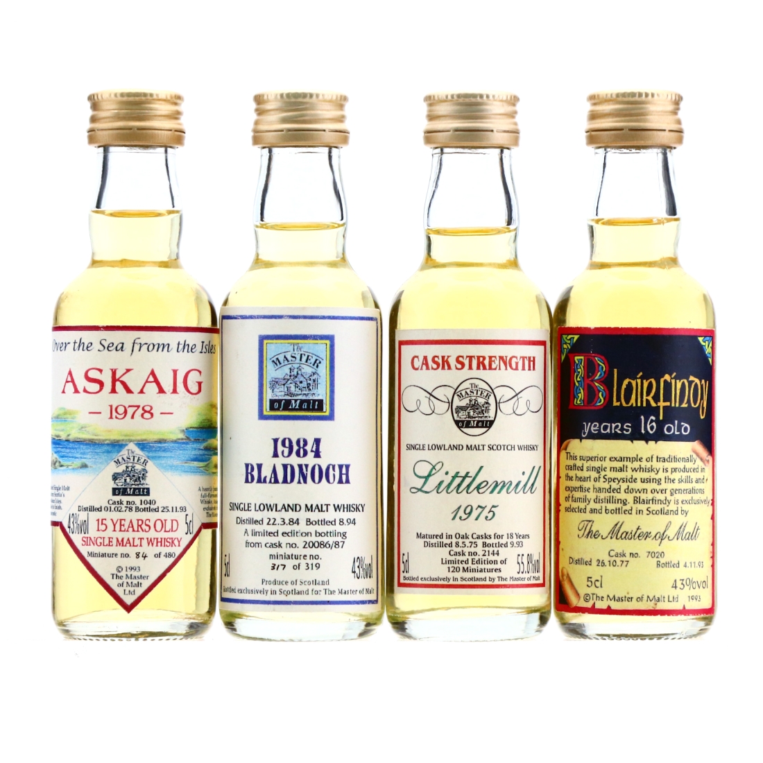Master Of Malt Miniature x 4 / Includes Littlemill