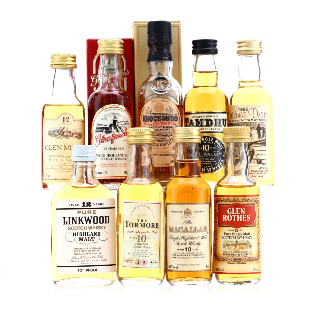 Speysdie Single Malt Miniature x 9 / Includes Macallan 1990s