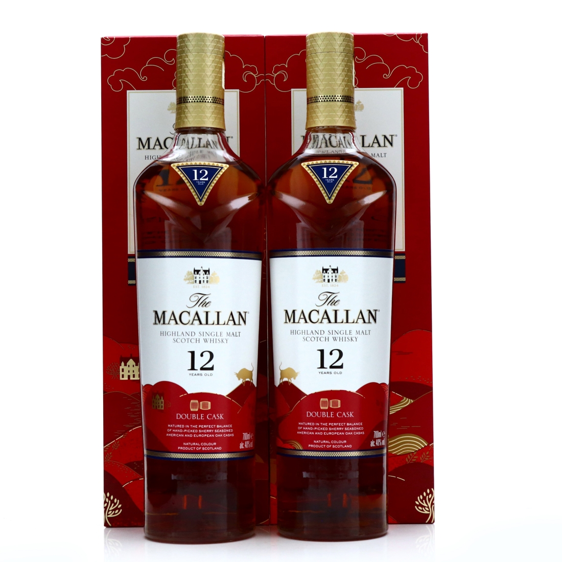 Macallan 12 Year Old Double Cask / Year of the Ox 2 x 70cl