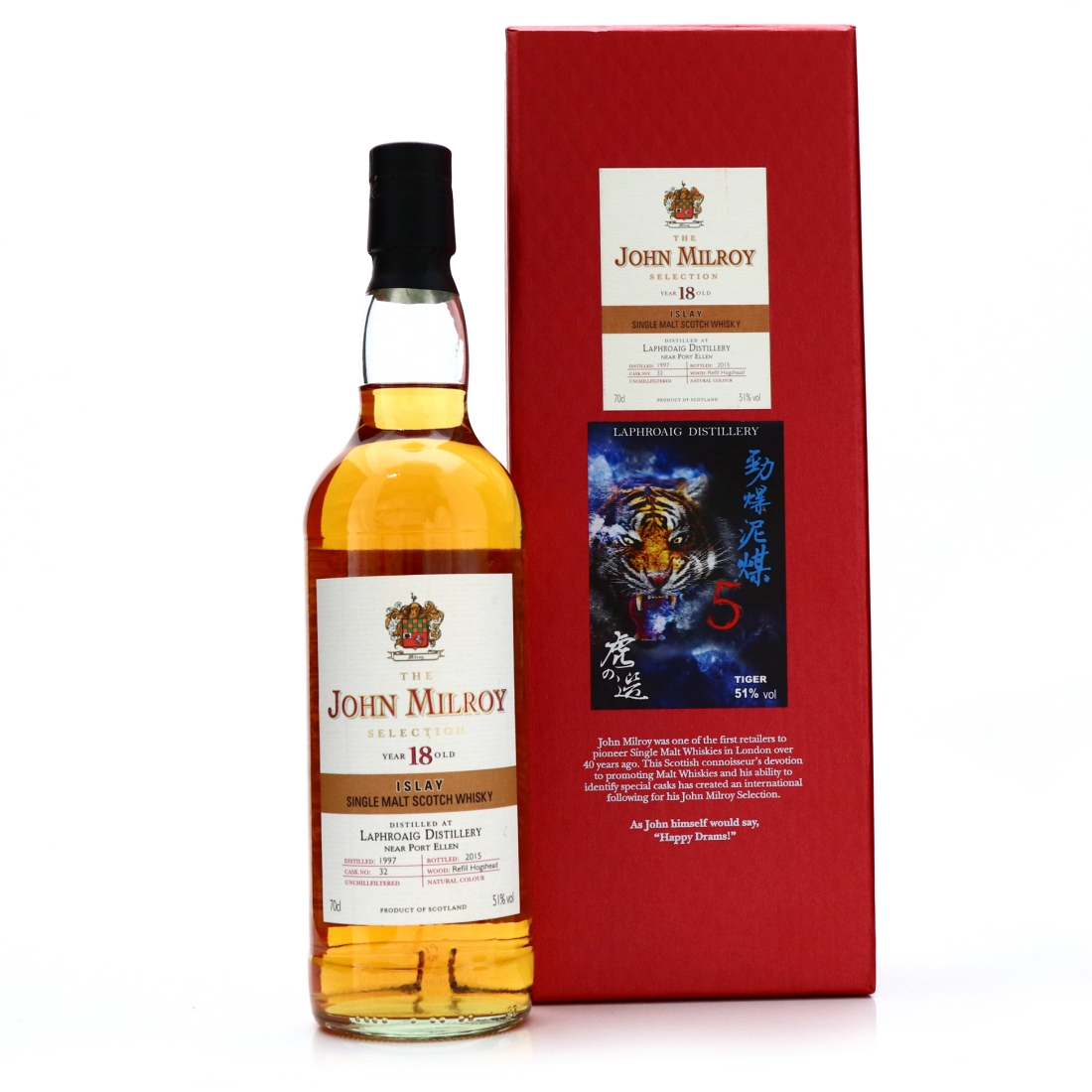 Laphroaig 1997 Milroys 18 Year Old / Tiger's Finest Selection