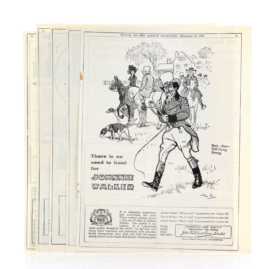 Johnnie Walker Advert - Punch, 1910 x 5