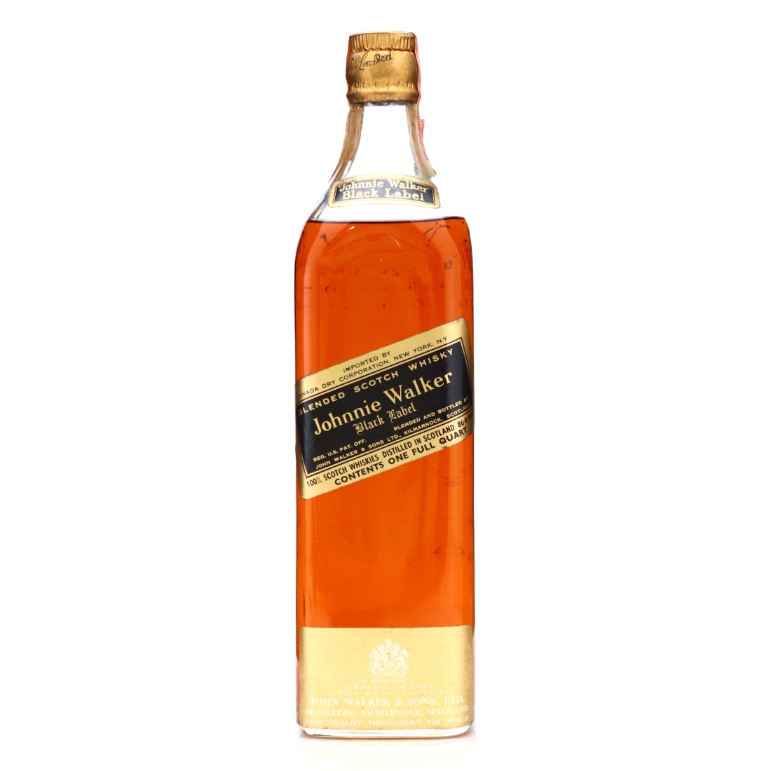 Johnnie Walker Black Label 1 Quart 1960/70s / US Import