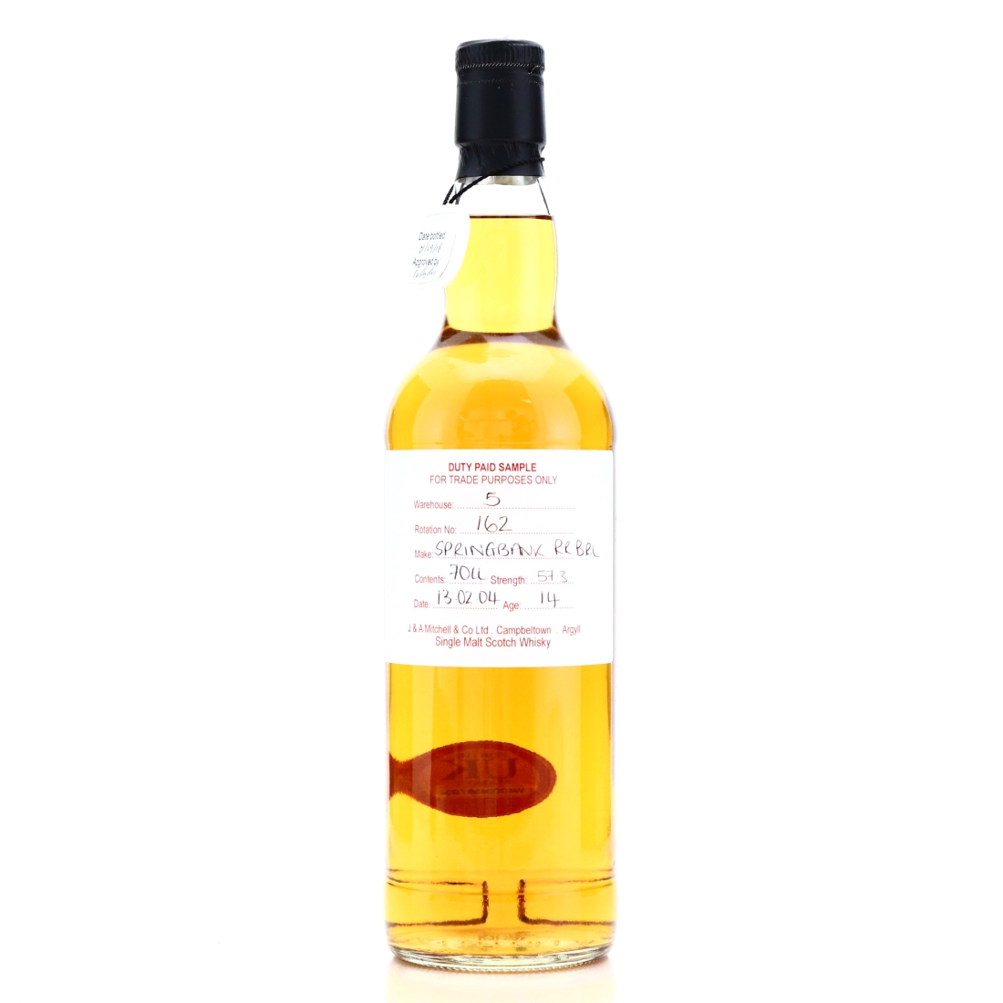 Springbank 2004 Duty Paid Sample 14 Year Old / Refill Rum Barrel