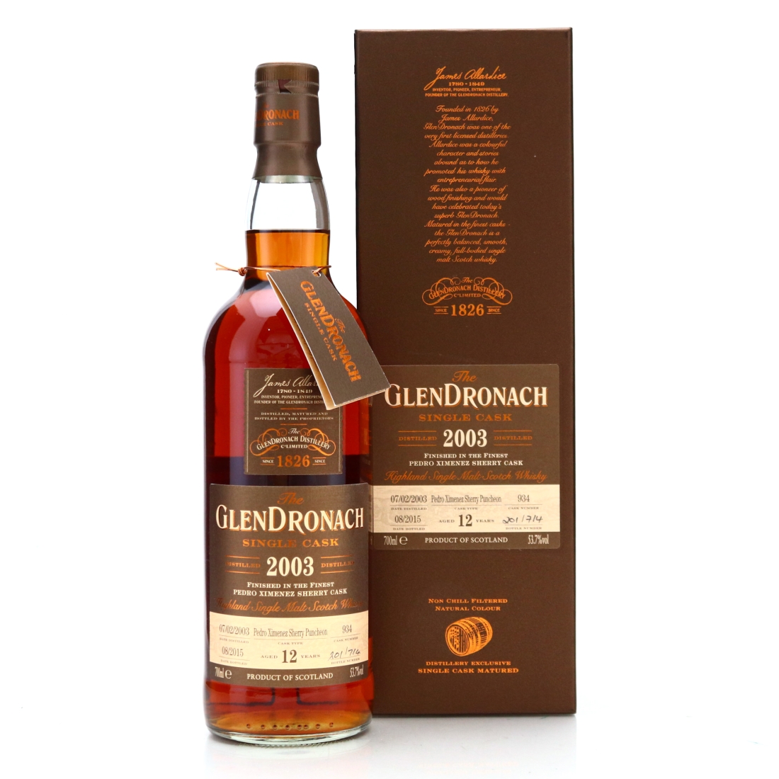 Glendronach 2003 Single PX Cask 12 Year Old #934