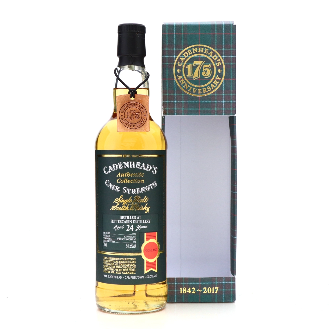 Fettercairn 1993 Cadenhead's 24 Year Old / 175th Anniversary