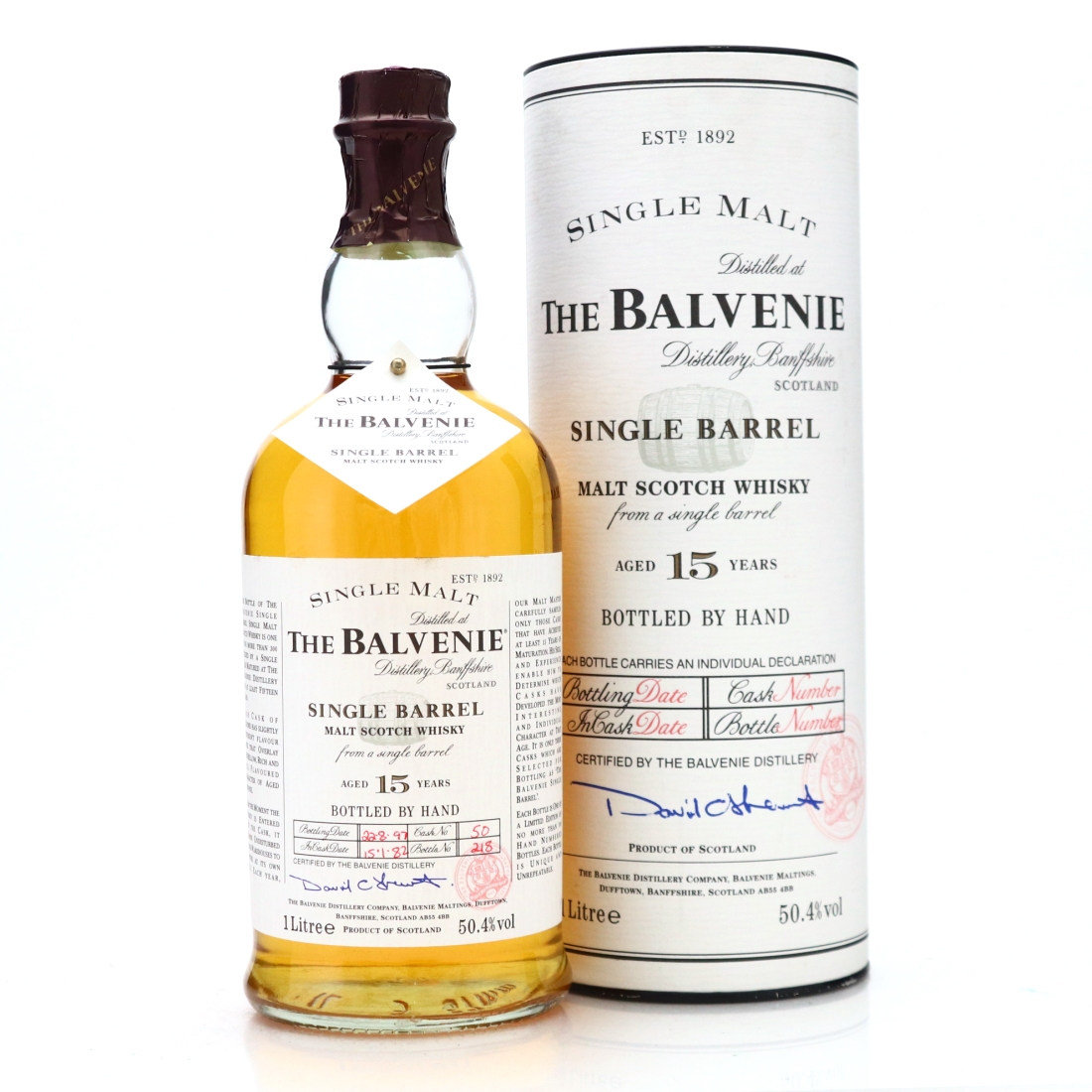 Balvenie 1982 Single Barrel 15 Year Old #50 1 Litre