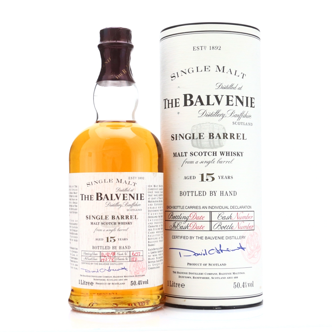 Balvenie 1978 Single Barrel 15 Year Old #607 1 Litre