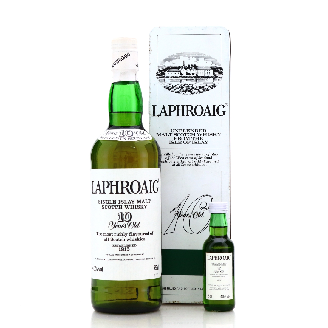 Laphroaig 10 Year Old 1980s with Miniature