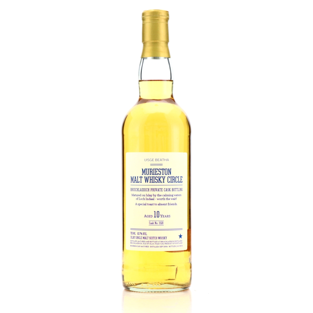 Bruichladdich 2005 Private Cask 10 Year Old #1520 / Murieston Malt Whisky Circle