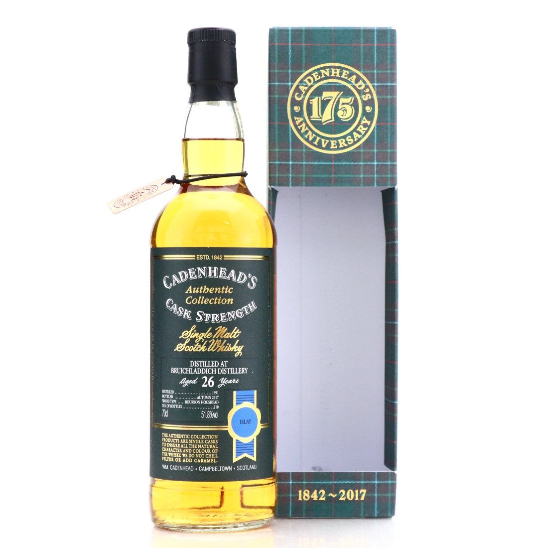 Bruichladdich 1991 Cadenhead's 26 Year Old / 175th Anniversary