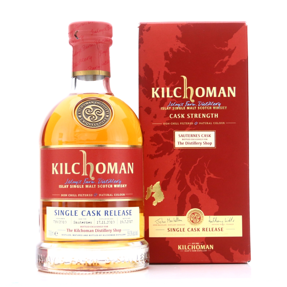 Kilchoman 2010 Single Sauternes Cask #739 / Distillery Shop 