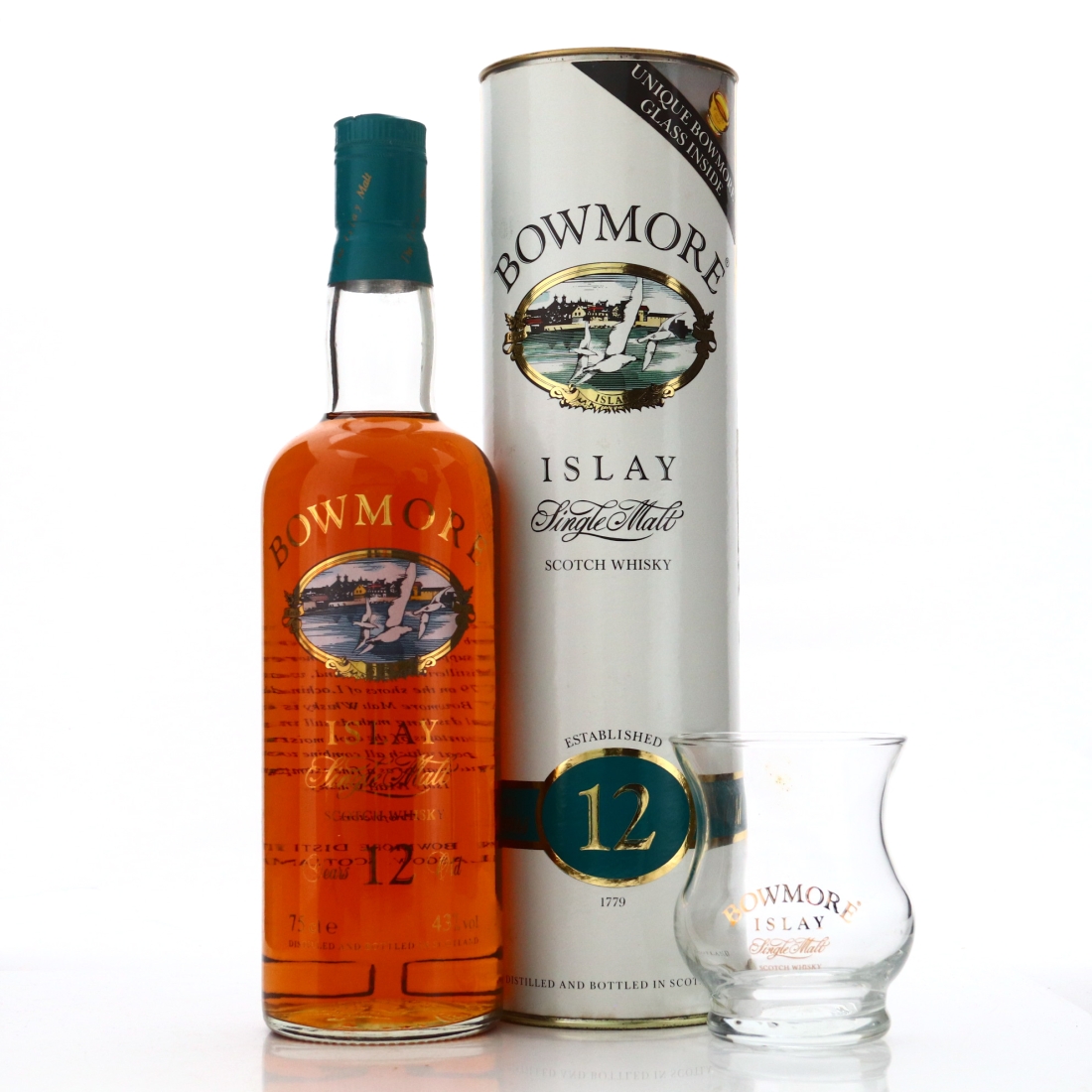 Bowmore 12 Year Old Screen Print 1980s Gift Pack