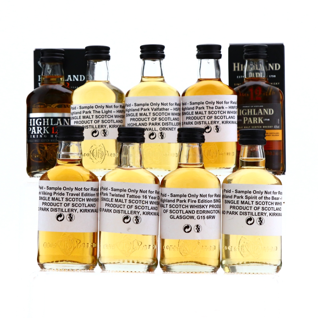 Highland Park Miniature x 9