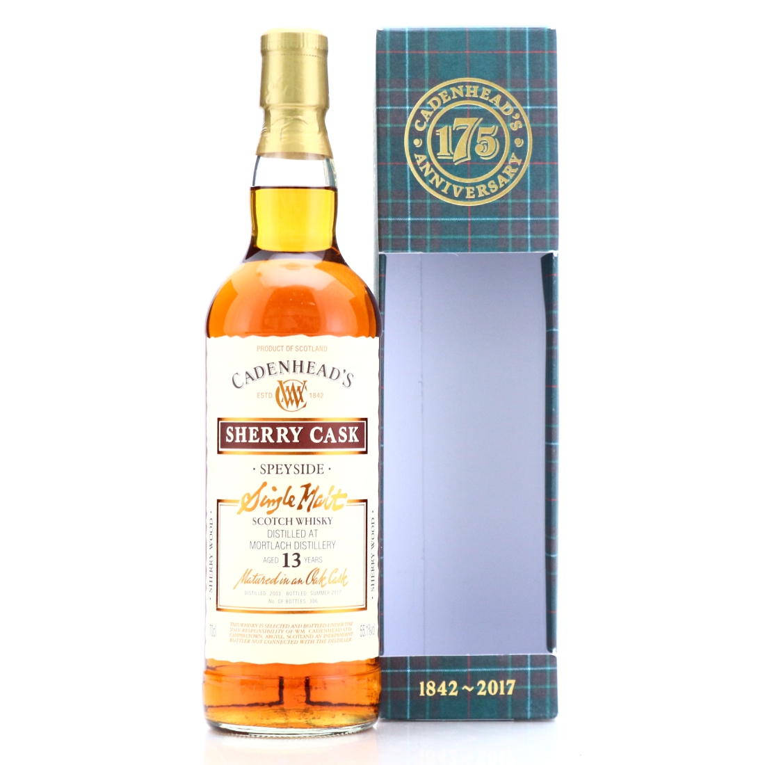 Mortlach 2003 Cadenhead's 13 Year Old Sherry Cask / 175th Anniversary