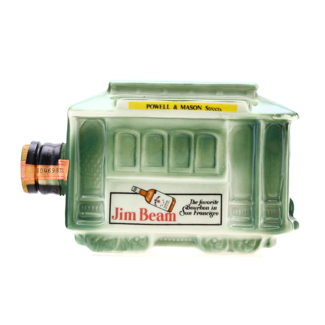 Jim Beam San Francisco Tram Ceramic Decanter 1980s