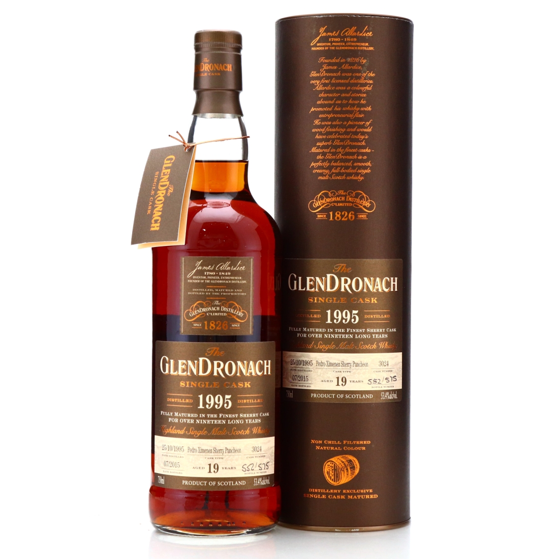 Glendronach 1995 Single Oloroso Cask 19 Year Old #3024 75cl / US Import