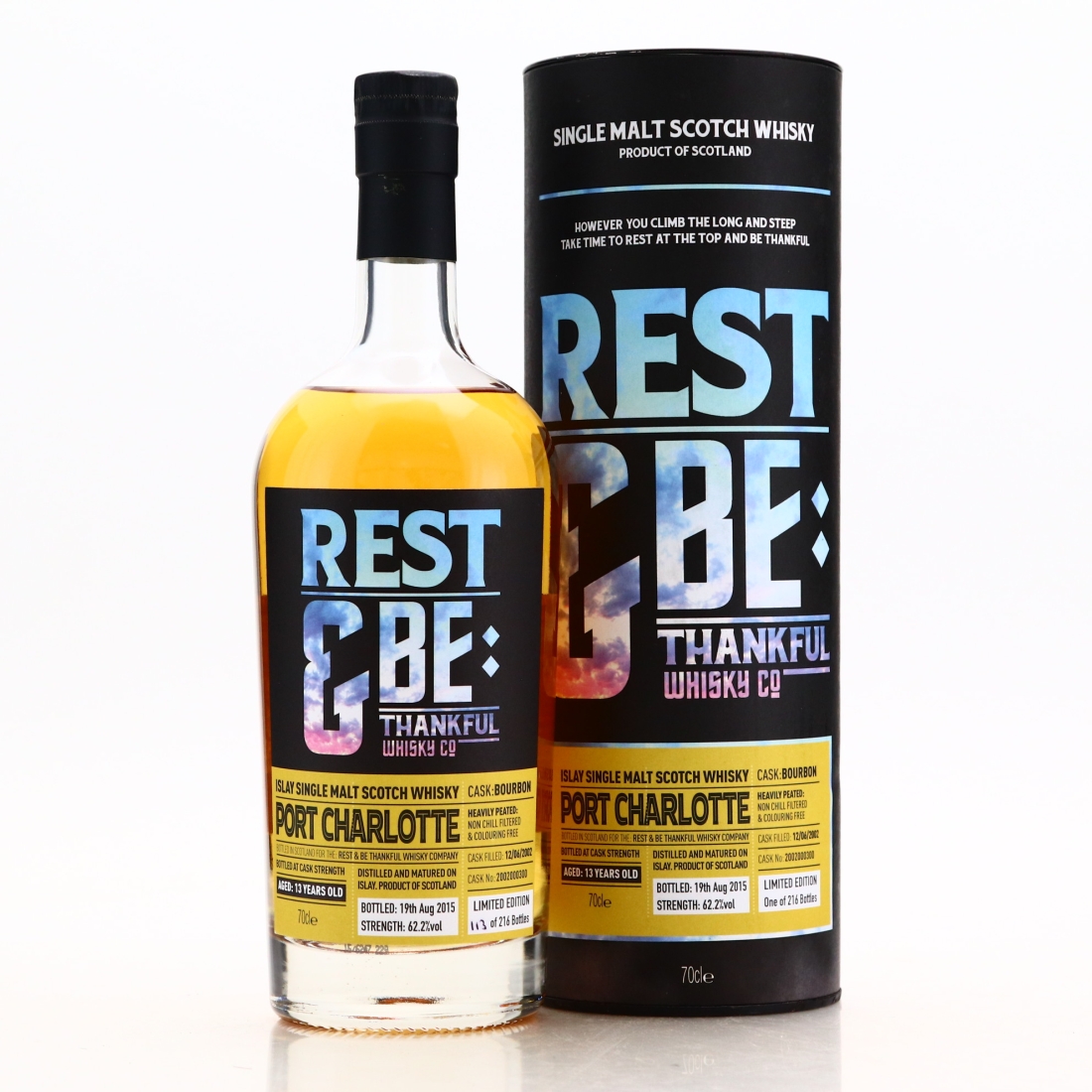 Port Charlotte 2002 Rest and Be Thankful Whisky Co 13 Year Old