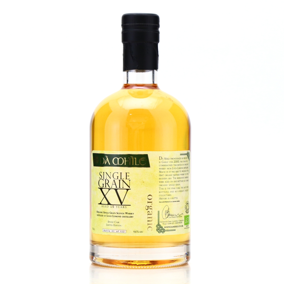 Loch Lomond 2000 Da Mhile 15 Year Old Organic Single Grain