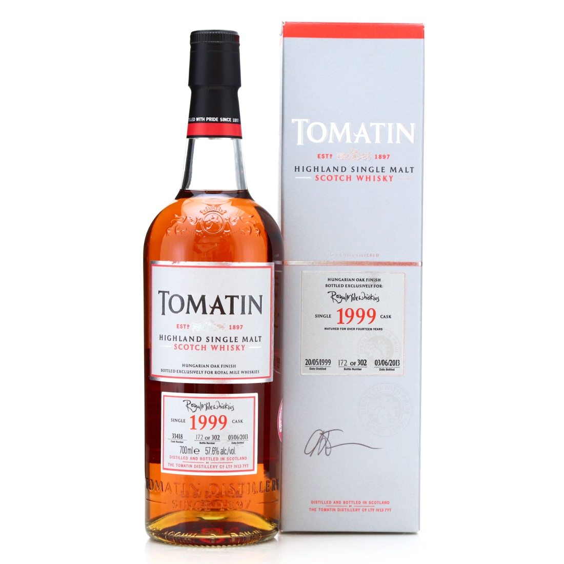 Tomatin 1999 Single Hungarian Oak Cask #33418 / RMW