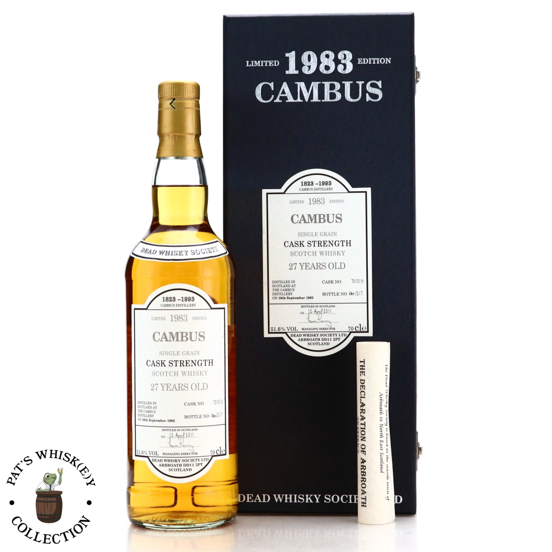 Cambus 1983 Dead Whisky Society 27 Year Old