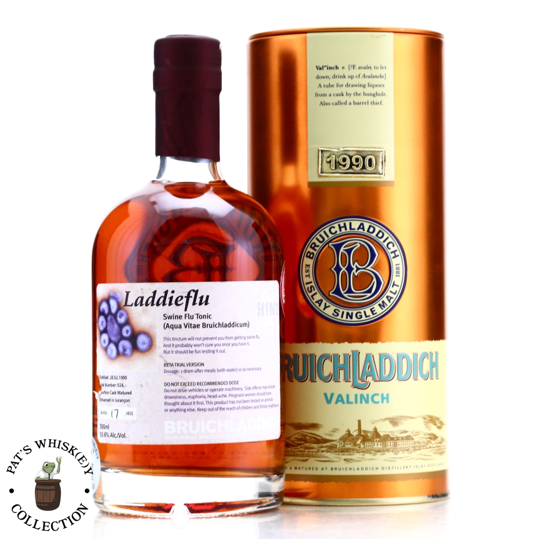 Bruichladdich 1990 Valinch 'Laddieflu Swine Flu Tonic'