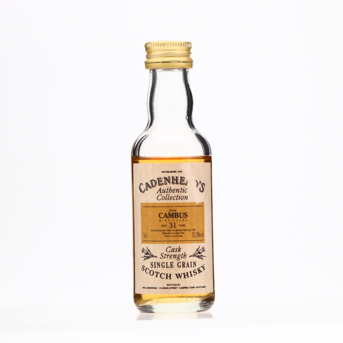 Cambus 1963 Cadenhead's 31 Year Old Miniature