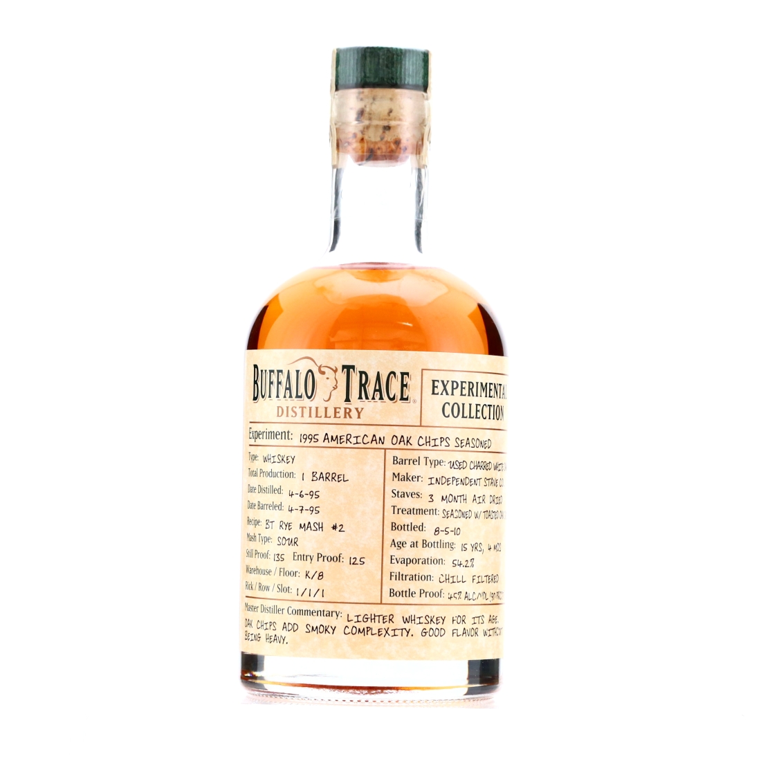Buffalo Trace 1995 Experimental Collection 15 Year Old 37.5cl / American Oak Seasoned Chips
