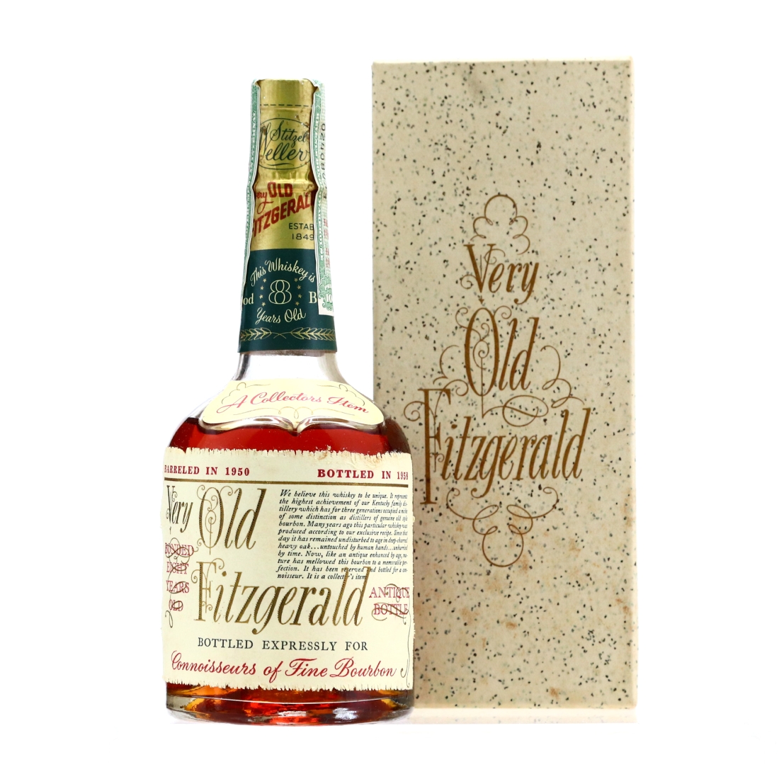 Very Old Fitzgerald 1950 Bottled in Bond 8 Year Old 100 Proof Half Pint / Stitzel-Weller