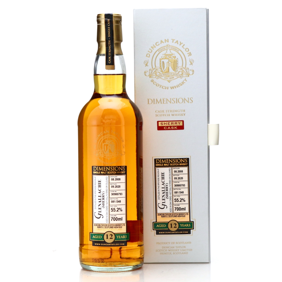 Glenallachie 2008 Duncan Taylor 12 Year Old Dimensions