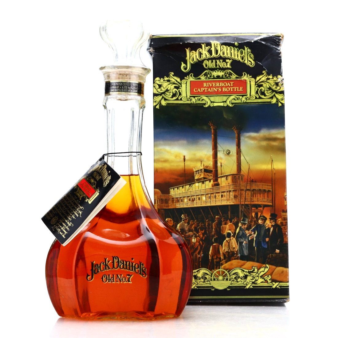 Jack Daniel's Old No.7 Riverboat Captain's Bottle 90 Proof 1.75 Litre 1987