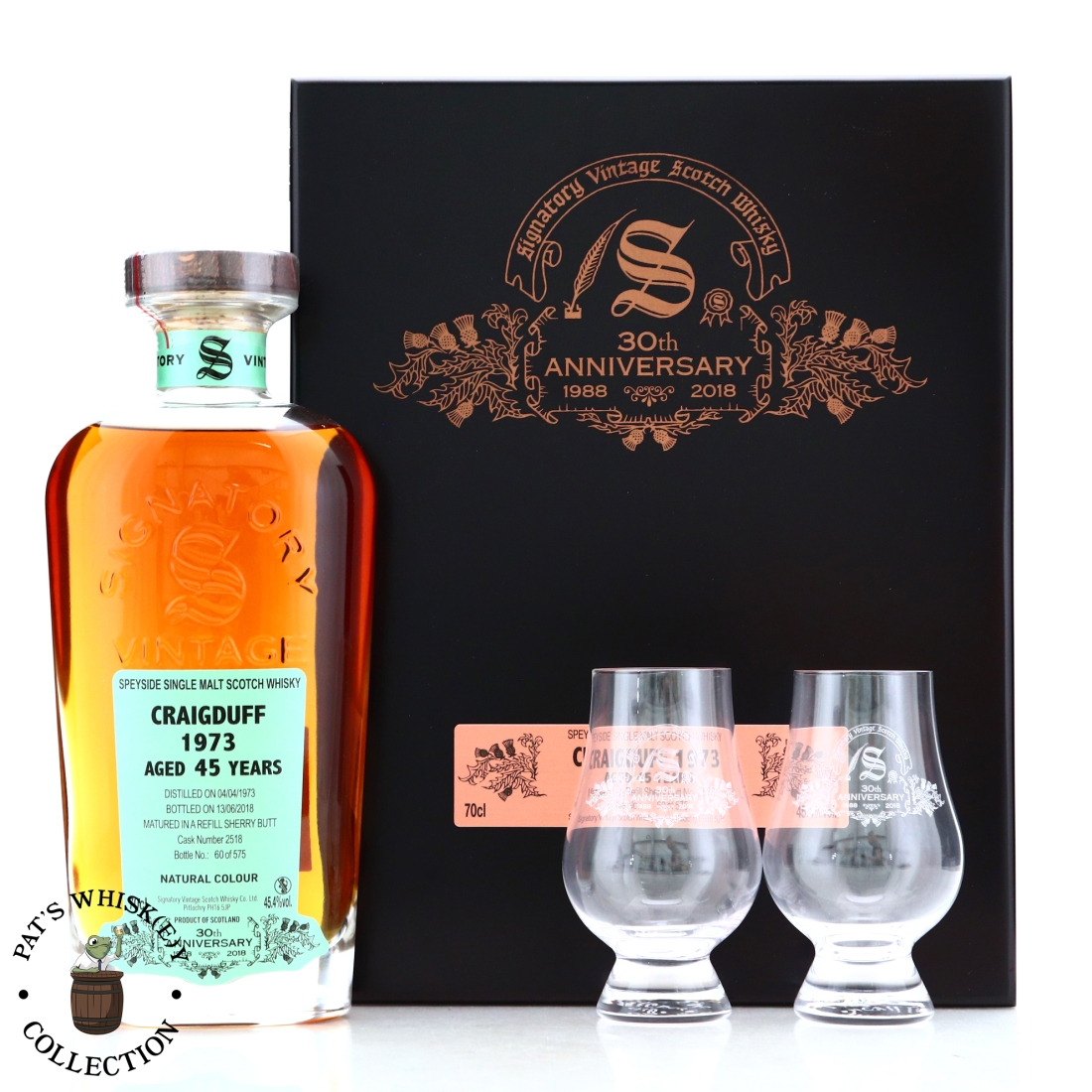 Craigduff 1973 Signatory Vintage 45 Year Old Cask Strength / 30th Anniversary